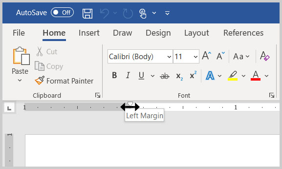 show margin at top of page on word for mac